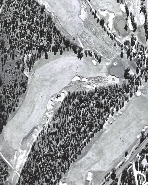 Ariel image of hole 7 at Pinehurst No.2