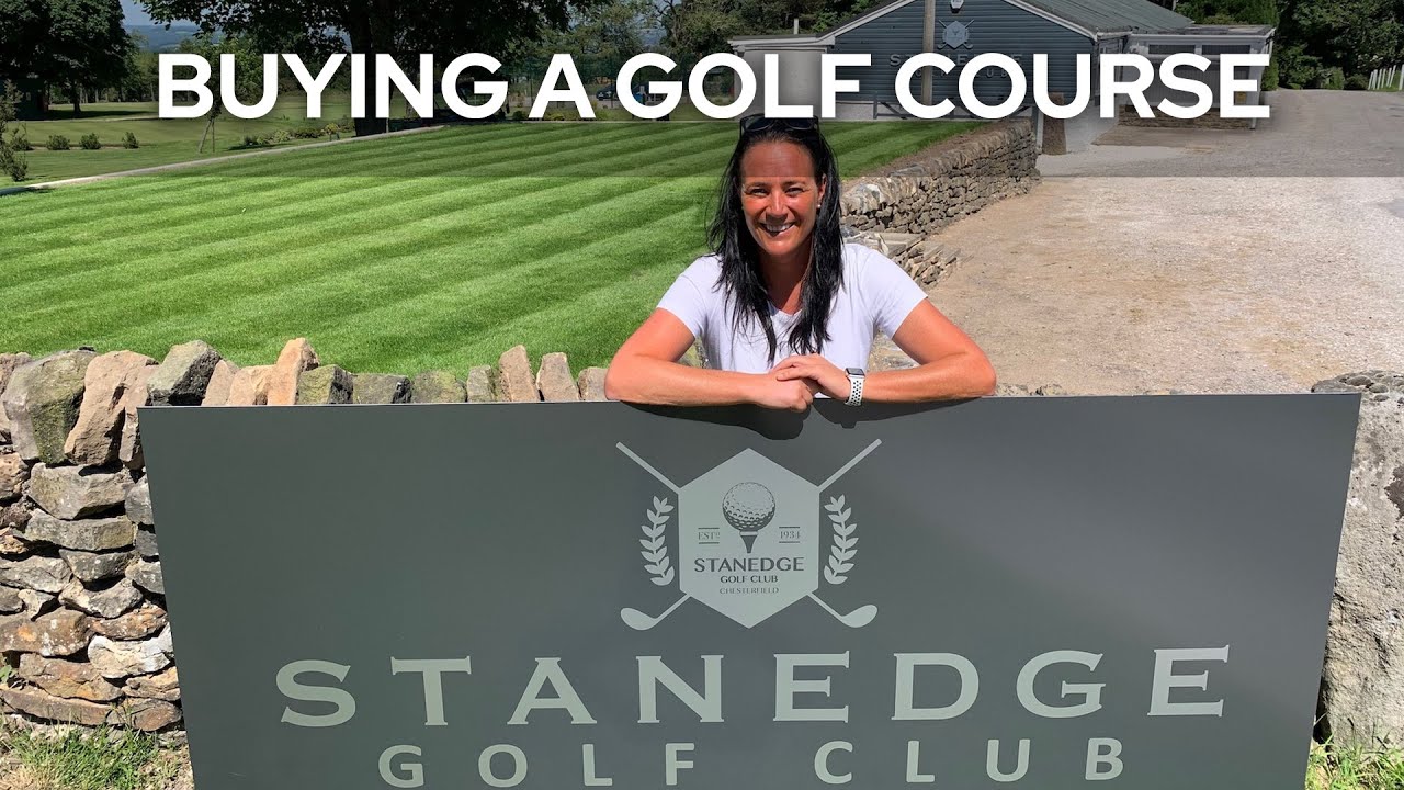 Fame Tate leaning on the Stanedge Golf Club sign.