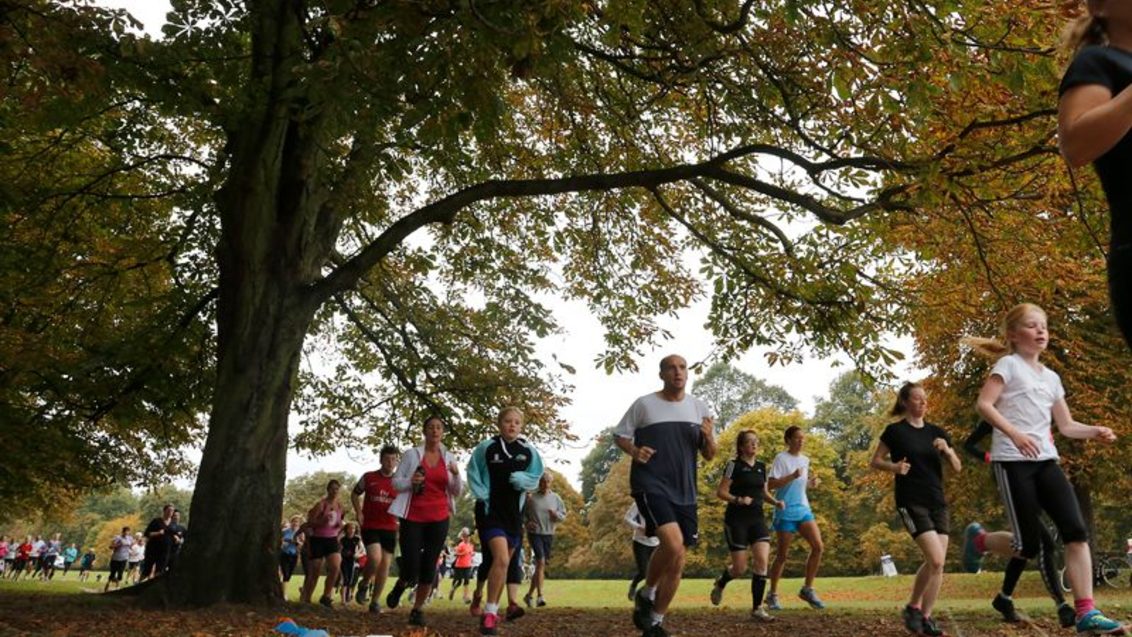 Runners at ParkRun event